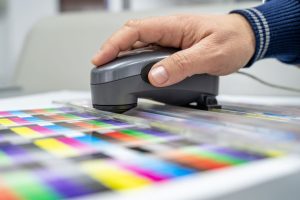 Digital-printing-press-calibration-with-CMYK-color-chart